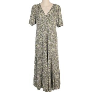Boden | Dresses | Boden Laurie Linen Dress In Plum Blossom Tropical Pattern  | Poshmark